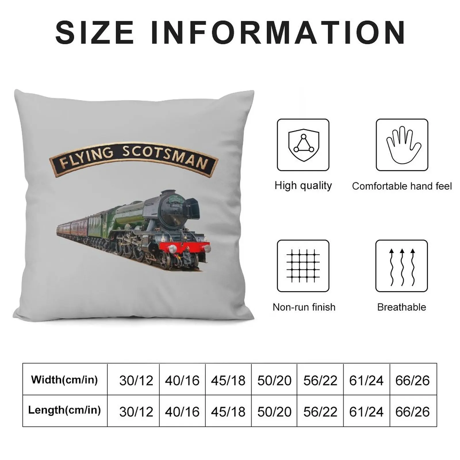 The Flying Scotsman and Nameplate Throw Pillow christmas supplies Sofa Cover Christmas Covers pillow