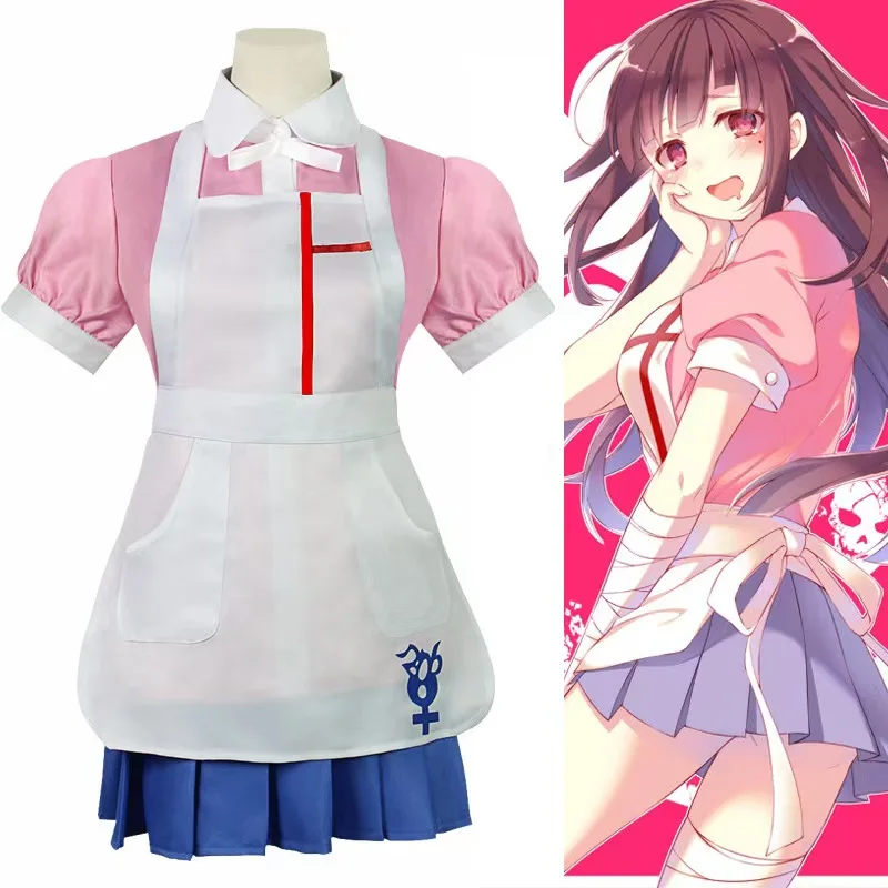 

Anime Danganronpa Mikan Tsumiki Cosplay Costumes Nurse Outfit Suit For Woman Role Play Party Carnival Outfits Halloween Costumes