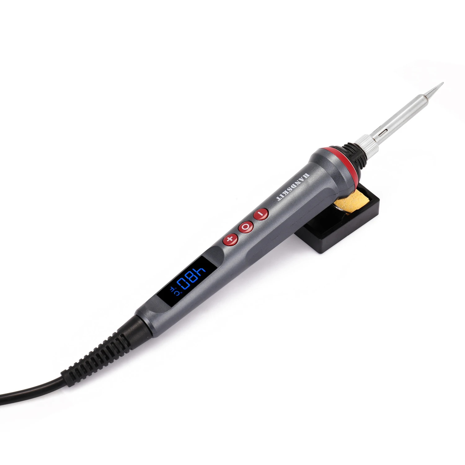 HANDSKIT 90W LED Digital Soldering Iron Set Adjustable Temperature Electric Soldering Iron 4 Wire Core Welding Tools