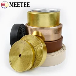 5Meters 5-30mm Synthetic PU Leather Rope Gold Silver Ribbon Cord for Bows Strap Necklace Clothes Decoration Band DIY Accessories