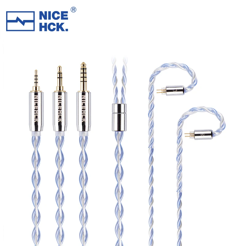 

NiceHCK Whitesky Earbud Wire 6N Silver Plated OCC HIFI Audio Replace Cable 3.5/2.5/4.4mm MMCX/0.78 2Pin for OH2 Timeless FD5