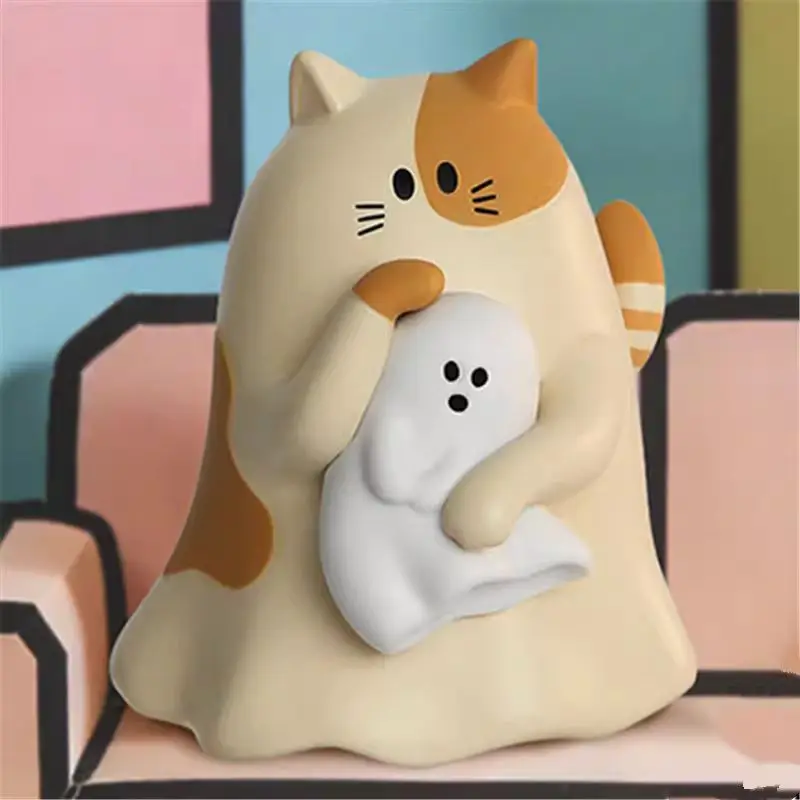 

Original In-Stock Little Ghost A Piao Show You My Cat Series Cute Figurine Blind Box Doll Desktop Collection Ornament Toys Gifts