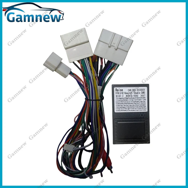 Gamnew Car Wiring Harness Canbus Box Adapter 16pin Power Cable For Renault Clio 4 Megane 4 2017-2022