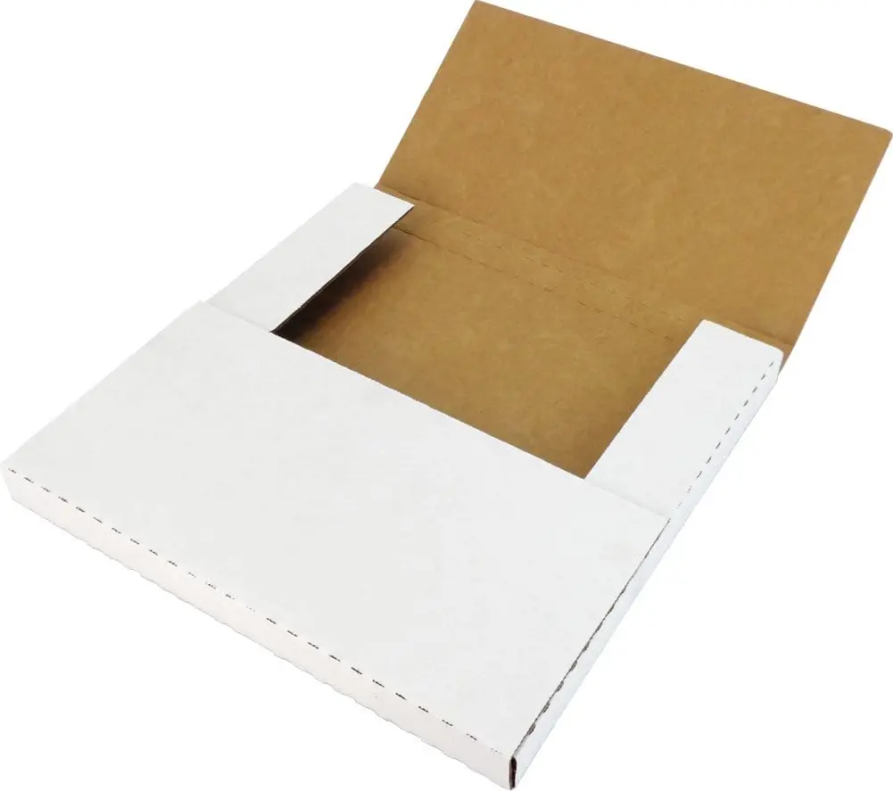 

White Vinyl Record LP Shipping Mailer Boxes - Holds 1 to 3 12" Records - Adjustable Height - Strong Cardboard