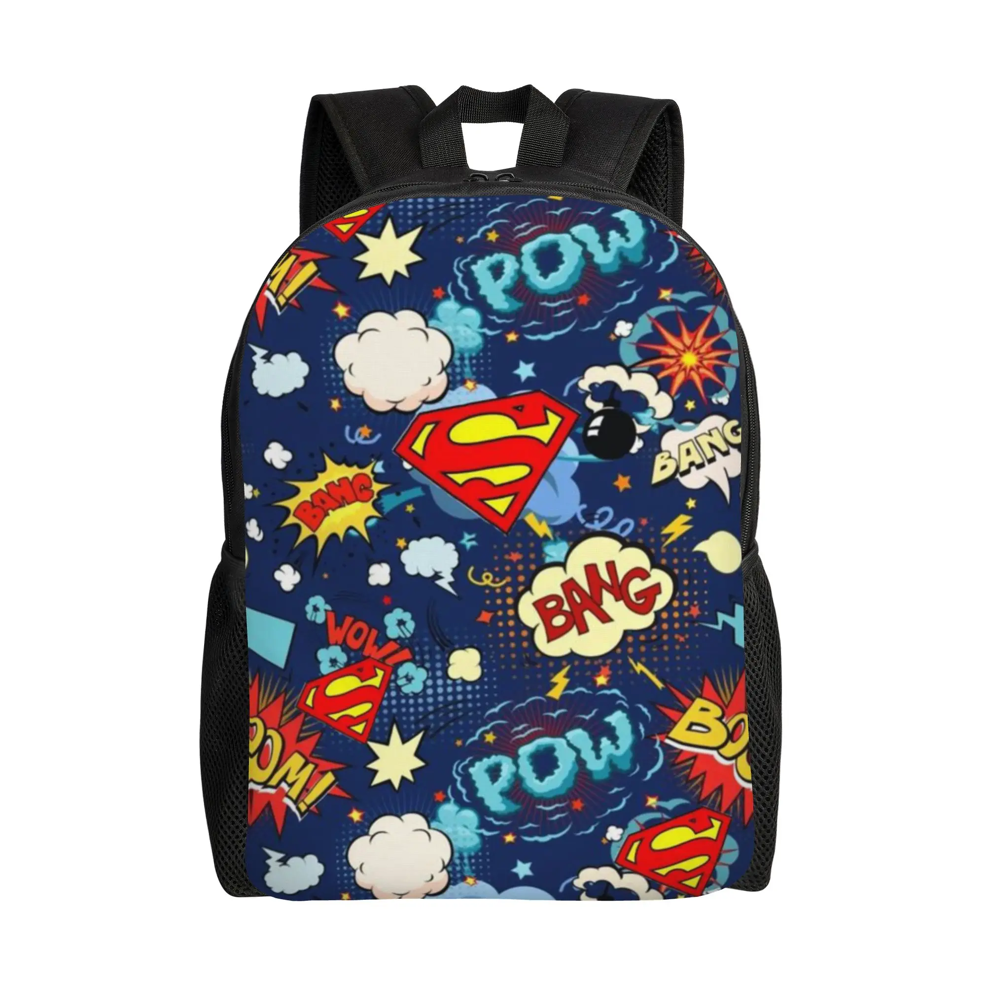 

Superman Knapsack Back to school season Hero Harajuku Design Backpack