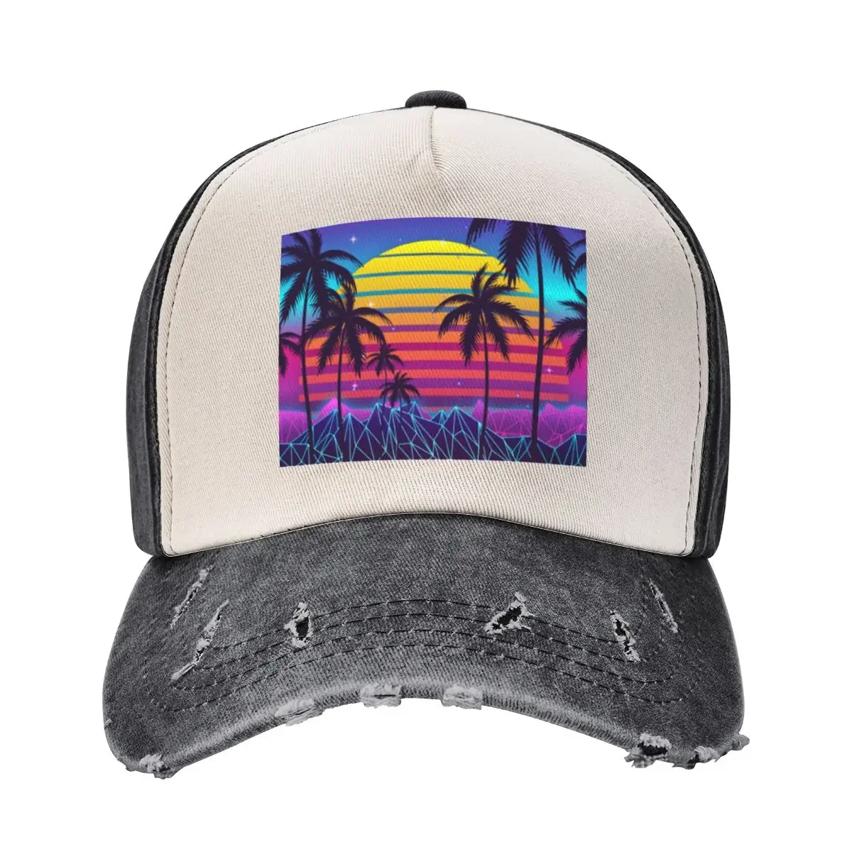 Radiant Sunset Synthwave Baseball Cap Ball Cap Bobble Hat Cosplay Hat Man Men Women's