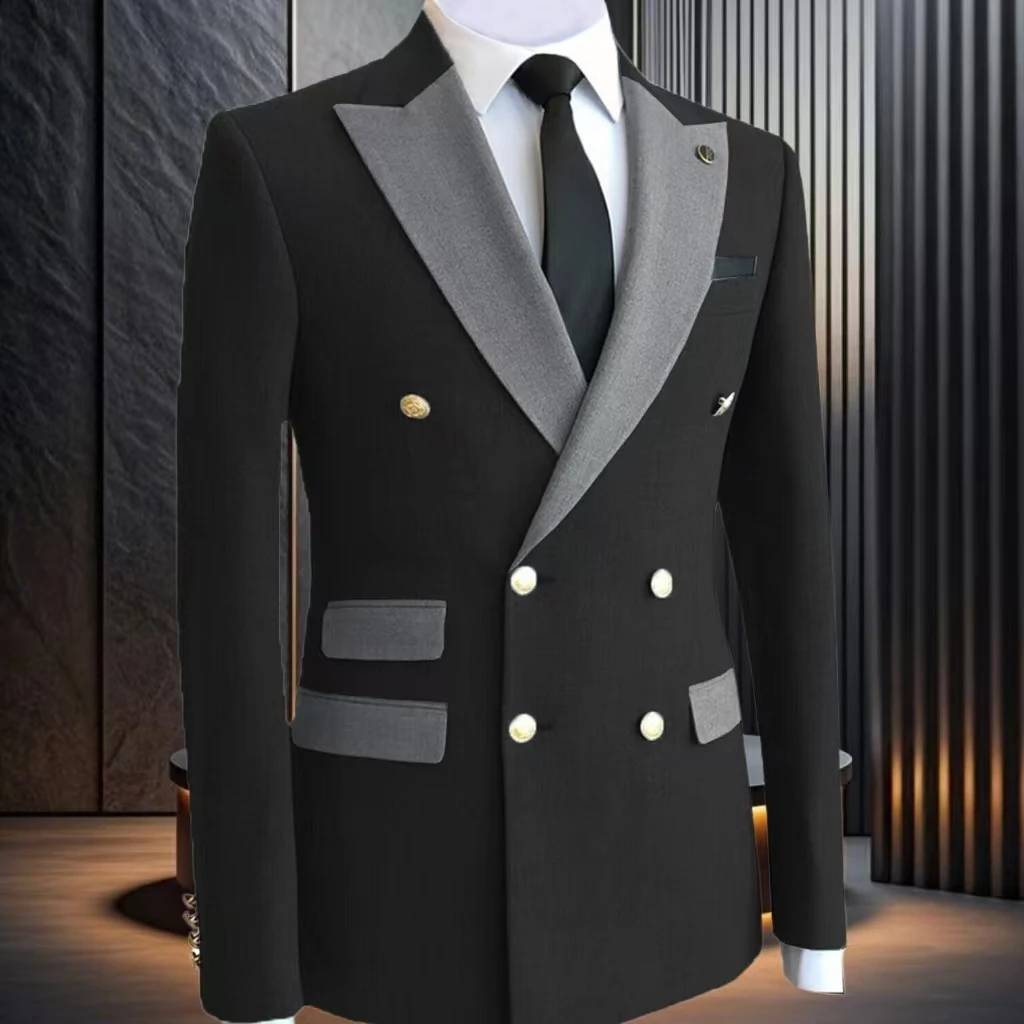 

Spring/Autumn Suit For Men 2 Pieces Classic Solid Black Wedding Tuxedo Wear Formal Tuxedo Tailor Suit Jacket+Pants