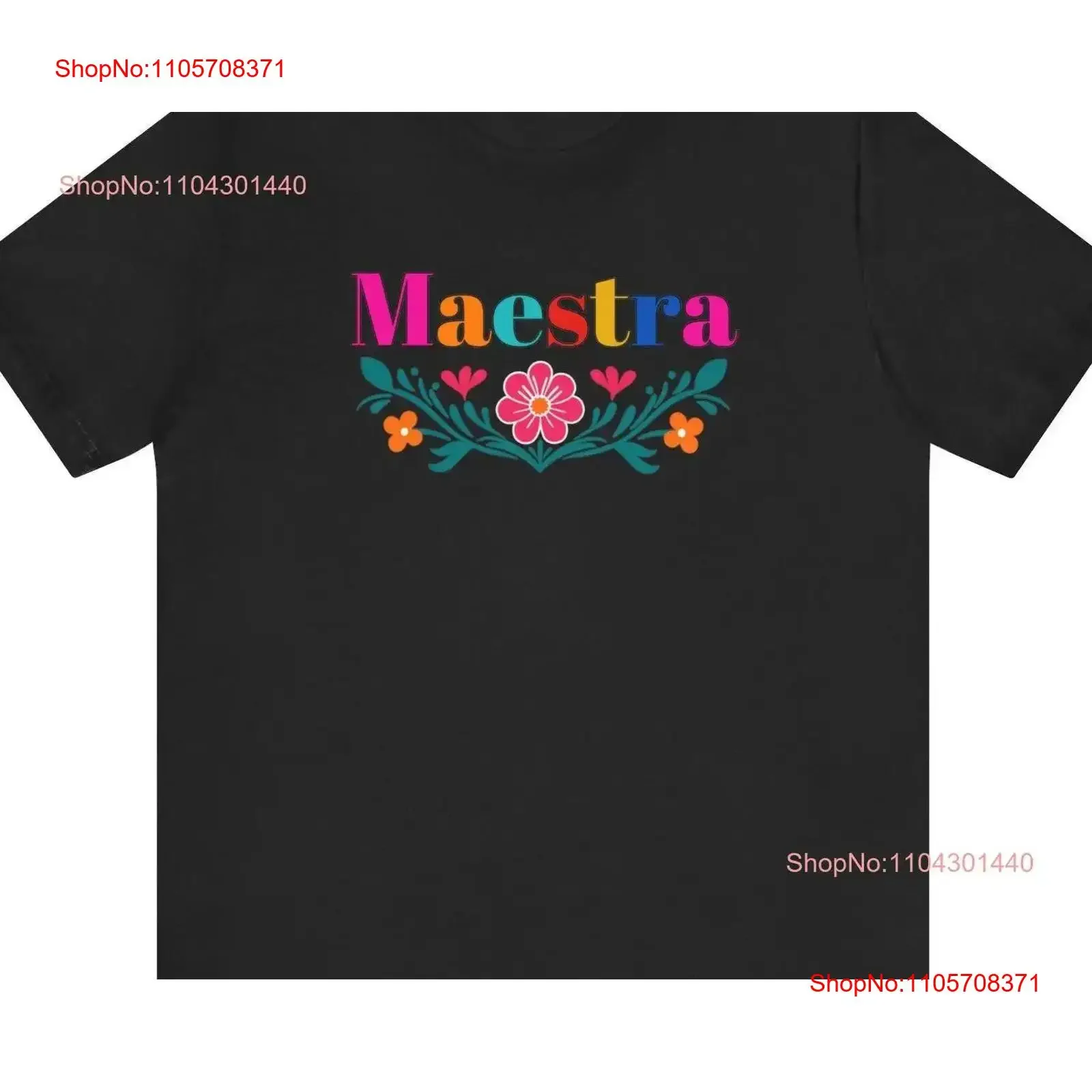 Cute back to school spirit T Shirt latina spanish teacher appreciation gift floral maestra vintage Washed Versatile streetwear