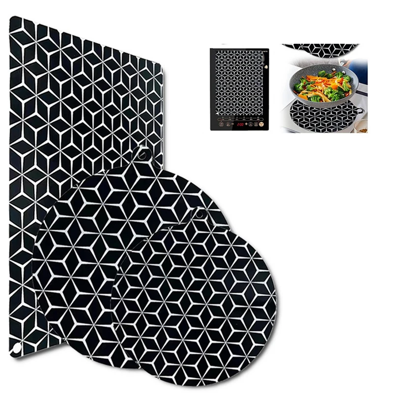 Silicone Induction Cooktop Mat Fireproof Protection Baking Plate Protector Kitchen Insulated Placemat Household Oil Blocking Mat