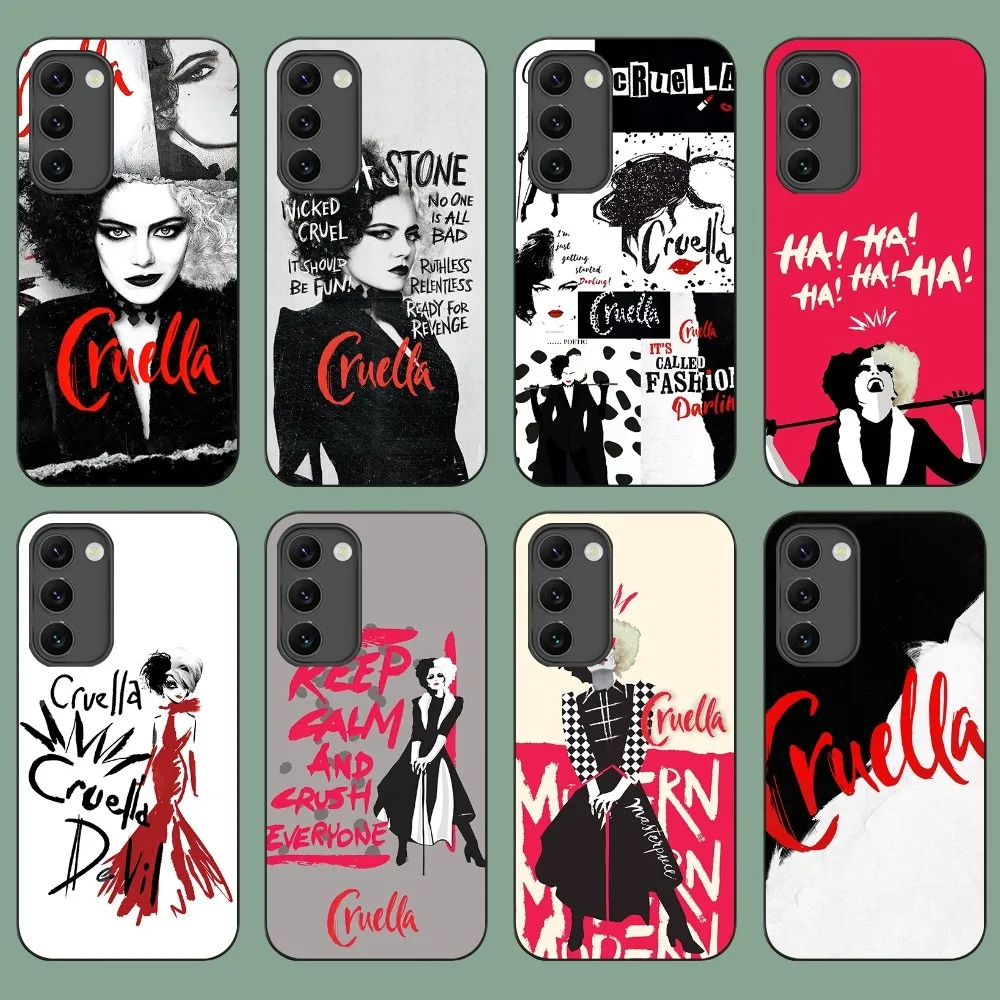 Disney Film Cruella Phone Case For Samsung Galaxy S20 S21 S22 S23 Fe Lite Plus Ultra Note Shell