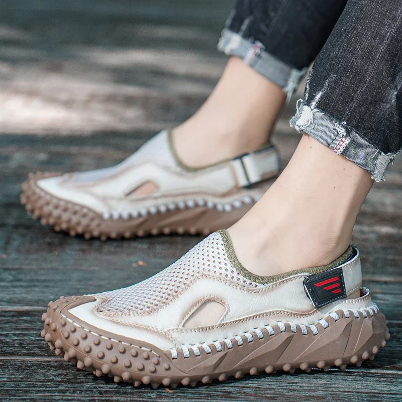 Men Low Profile Leisure Sports Footwear Minimalist Basic Shape Shock Cushion Rubber Insole Breathable Street Daily Shoes