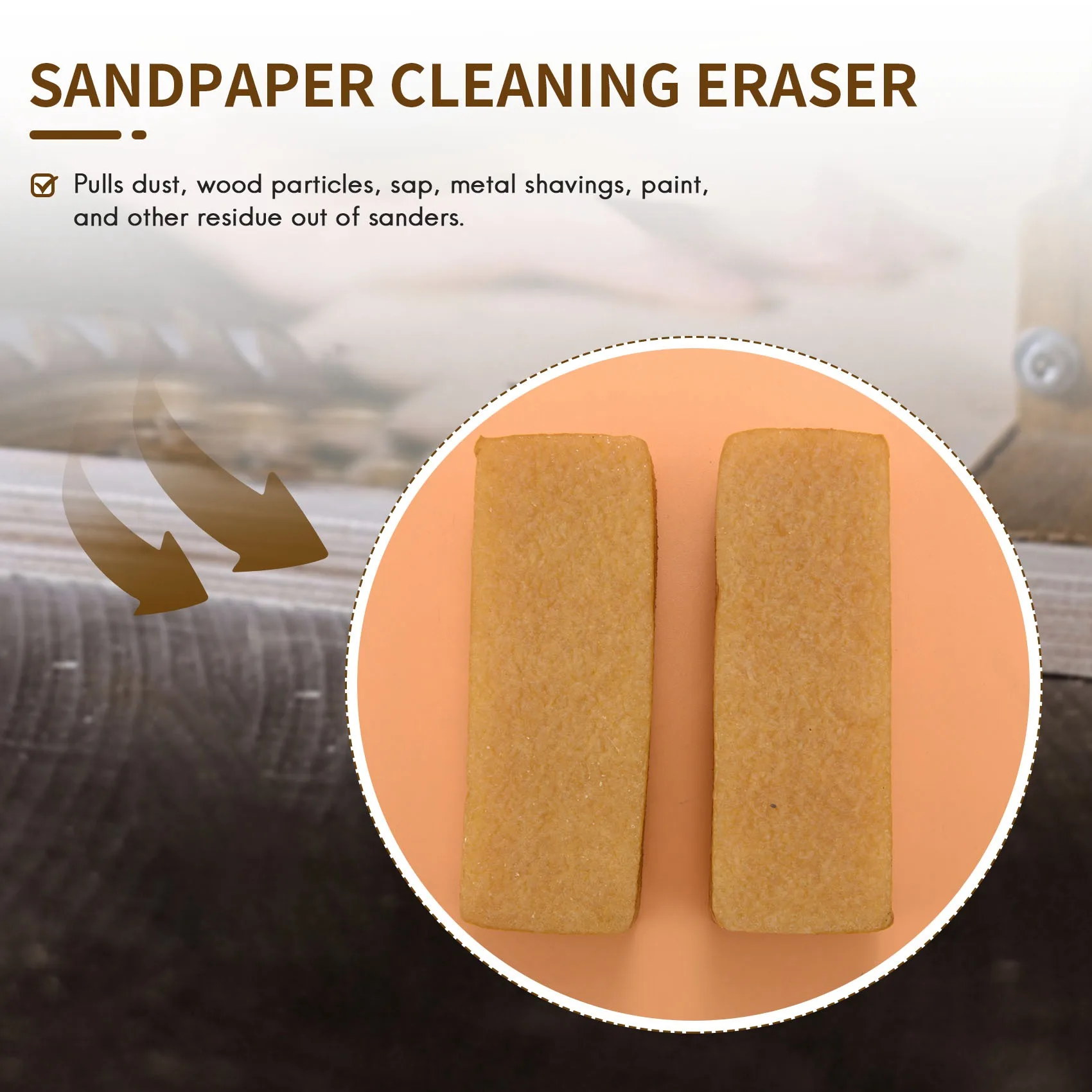A36T-Abrasive Cleaning Stick Sanding Belt Band Drum Cleaner Sandpaper Cleaning Eraser For Belt Disc Sander Tool 35X35x105mm