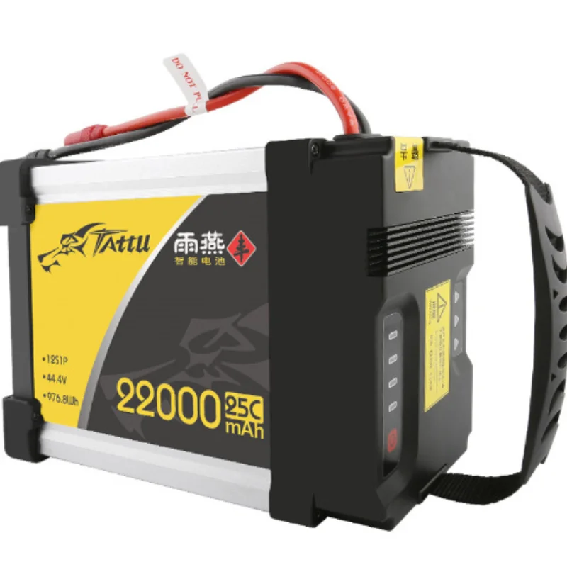 TATTU ACE 44.4V 16000mAh 15C 12S 710wh with AS150 Plug Lithium Polymer Rechargeable Lipo Battery for DIY RC Drone UAVs