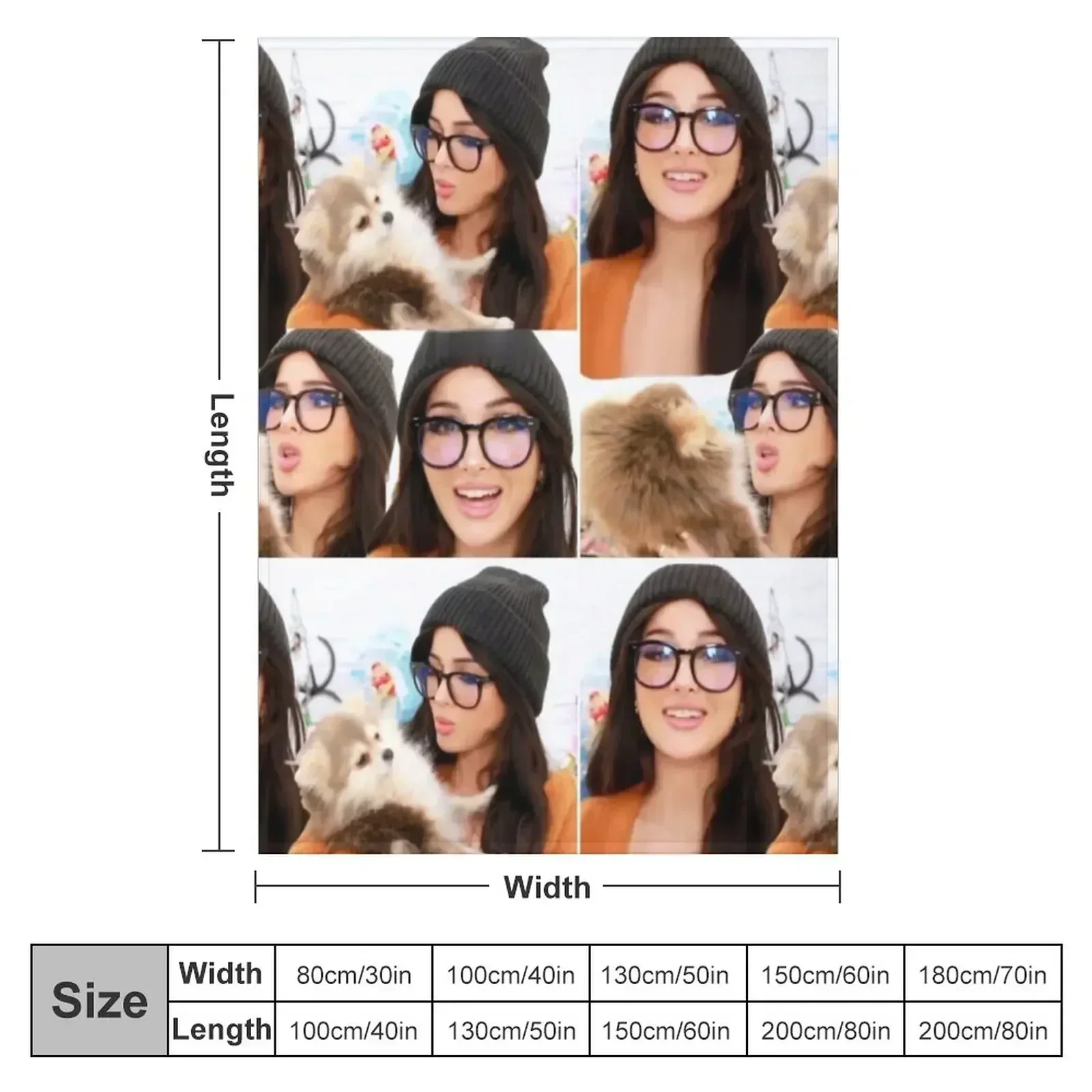 Sssniperwolf cozy collage Throw Blanket couch cozy soft plush fuzzy picnic outdoor blanket