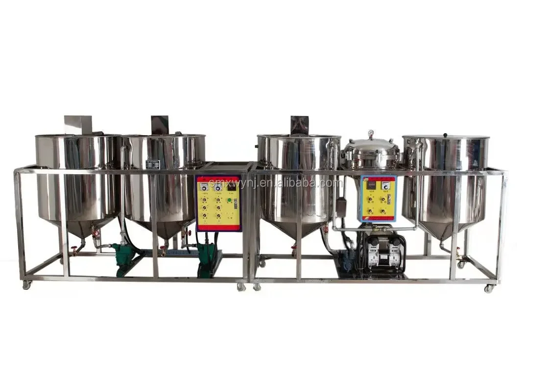 Copra crude oil refining deodorization machine / crude palm coconut oil refinery plant