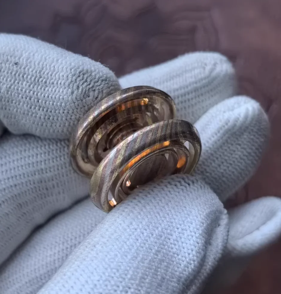 تستخدم EDC JZ لفائف البعوض mokume 24.5*14 مللي متر سبينر تململ لعبة الضغط #2