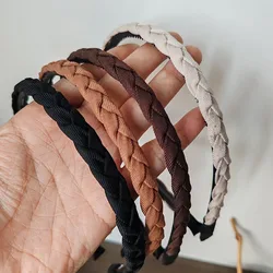 European and American Black Weave Retro Headband Women Girls Hair Bands Elegant Hairband for Holiday Party Hair Accessories