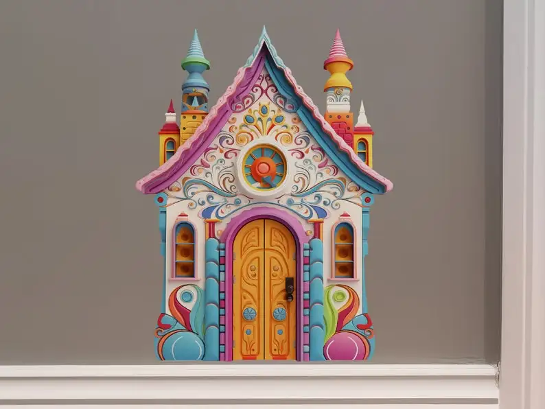 Bright Toy House - Fairy Door 3D Wall Sticker