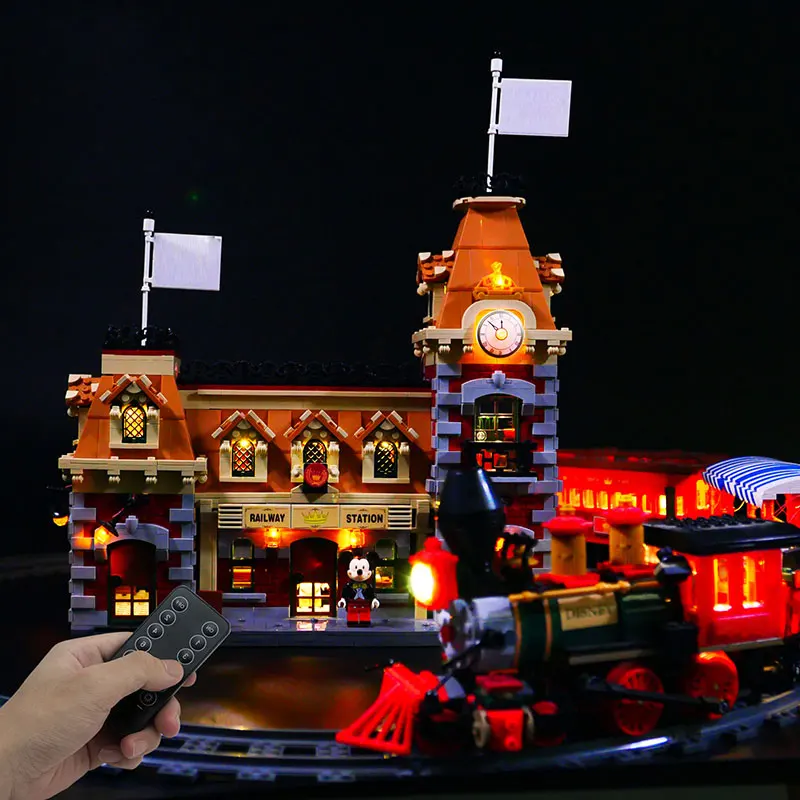 LED-Beleuchtungsset für LEGO 71044, Disneysed Train und Station, Filmlampe, DIY-Geschenk (Modell nicht im Lieferumfang enthalten) Bausteine, Ziegel-Sets).