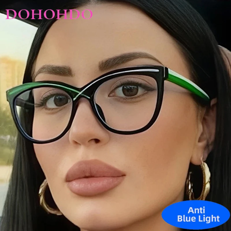 

2026 Fashion Brand Designer Retro Cat Eye Blue Light Blocking Glasses Women Men Optical Spectacle Protection Computer Eyeglass