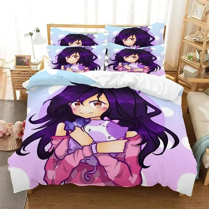 Aphmau My Street Bedding Set For Bedroom Soft Modern Bedspreads Comefortable Kids Duvet Cover Quilt Cover And Pillowcase