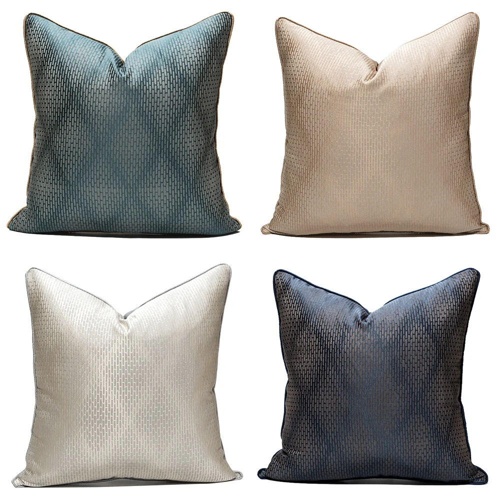 Modern Light Luxury Cushion Cover Geometric High-grade Pillow Cover Jacquard Pillowcase Bed Room Sofa Home Decor