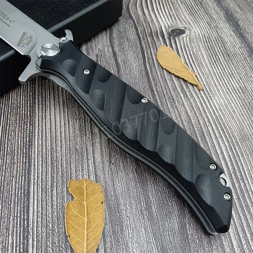 Kitchen Russian HOCK Folding Knife D2 Blade G10 Handle Outdoor Military Tactical Knife Survival Hunting Cutting Camping Tool