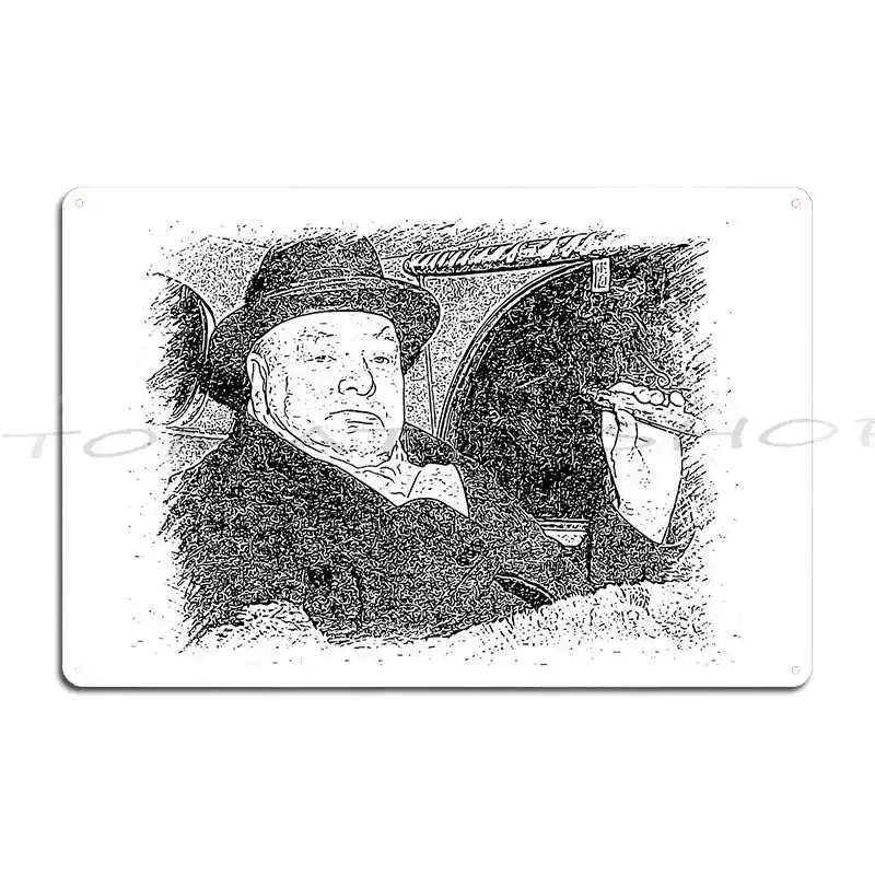 Winston Churchill Metal Wall Decor Cinema Garage Printing  Tin Sign Poster