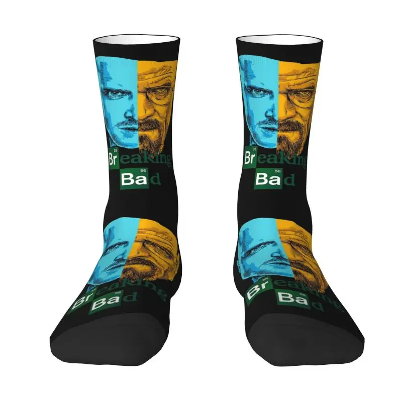 Fashion Breaking Bad Socks Men Women Warm 3D Printed Jesse Pinkman And Walter White Sports Basketball Socks