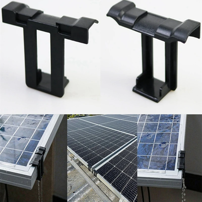 30Pc Solar Panel Frames Water Drained Clip Thickness PV Panels Auto Remove Stagnant Water Dust Outdoor Tool