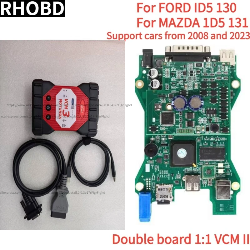 NEW 130/131 Dual board Dianostic Scanner Car Tool VC-M2 Best Chip Diagnostic Multiplexer Tool For VCMII OBD2 For Ford/Mazda 2023