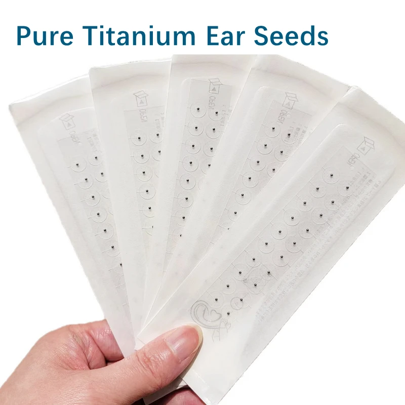 Pure Titanium Breathable Medical Grade Weight Loss Beauty Anti Allergy Ear Acupoint Pressure Stimulation Sticker Ear Seeds