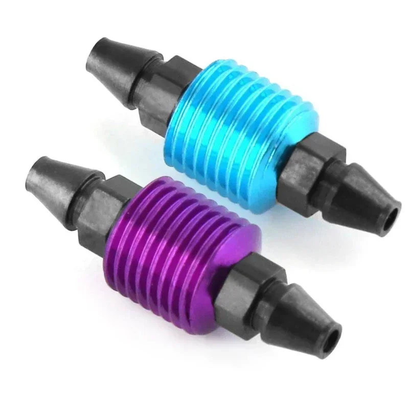 Refrigeradores de aceite de metal universales, tanque de combustible de aleación de aluminio, piezas de repuesto, filtro de combustible 1/10 para coche HSP 94122 94188 RC