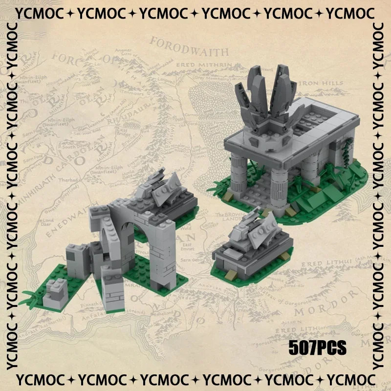 Bloques de construcción de la serie Star Movie YcMoc, modelo de palacio de los tiempos medievales, tecnología de ladrillos DIY, Castillo, vista a la calle, juguetes para