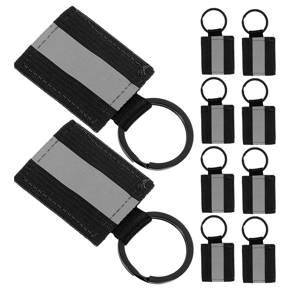 

10pcs High Visibility Reflective Safety Pendants Ring Sided Backpack Tag Safety Pendant Camping Hiking Gear