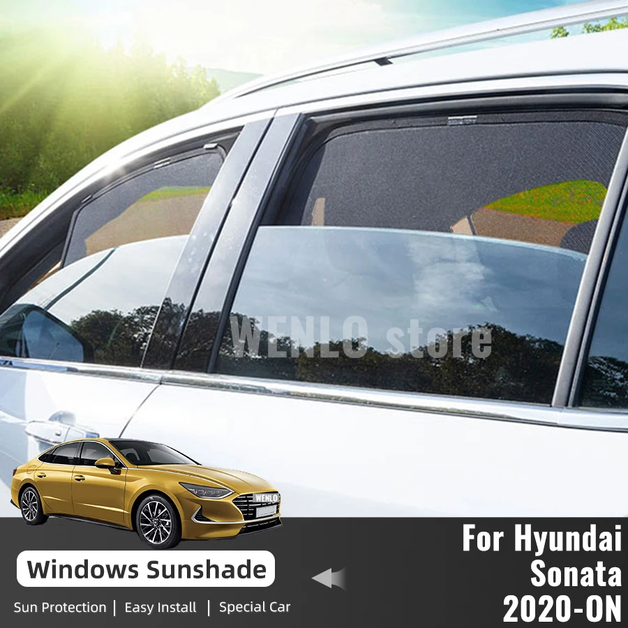 

For Hyundai Sonata 8 DN8 2020 2021 2022 2023 Magnetic Car Sunshade Front Windshield Frame Curtain Rear Side Window Sun Shade