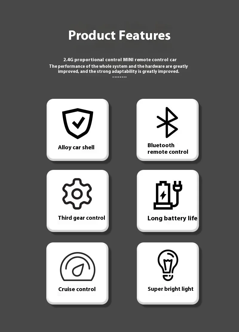 เด็กรีโมทคอนโทรล Trailer 2.4G Mini ปลอดภัยทนทานความเร็วสูง 1:64 รีโมทคอนโทรลไฟฟ้ารถของเล่น
