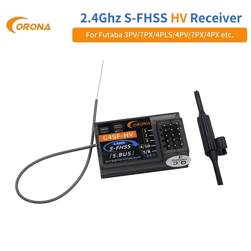 Corona-RC C4SF Receiver For Futaba FHSS / S-FHSS Mode Protocol With SBUS OutPut 4PM 3PV 7PX T14SG T8J T10J 4PX RC Car