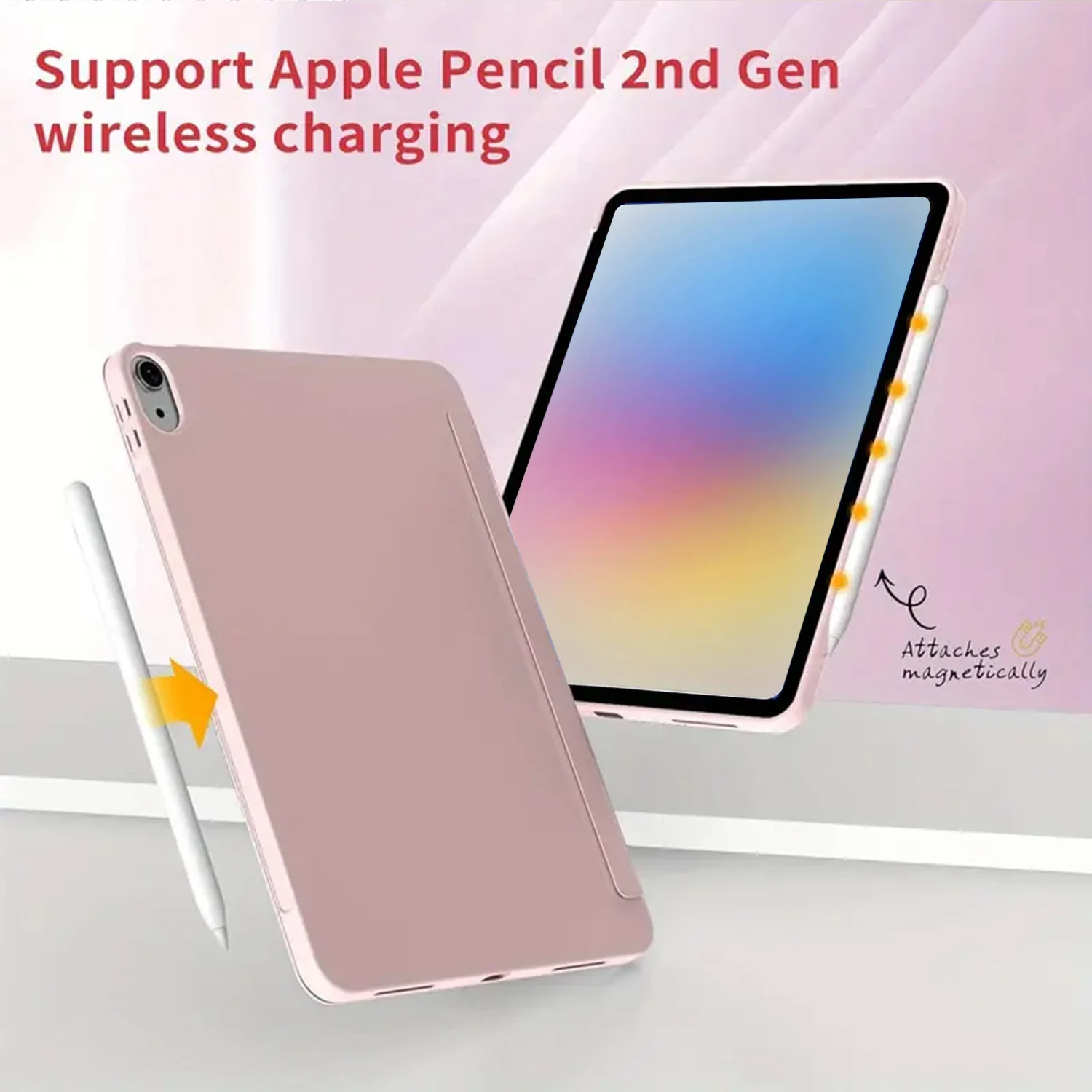 حافظة لجهاز iPad 9.7 10.2 10.5 10.9 11.0 غطاء حماية Mini/Air/Pro مع ظهر ناعم وناعم، قابل للطي، وظيفة النوم/الاستيقاظ التلقائي