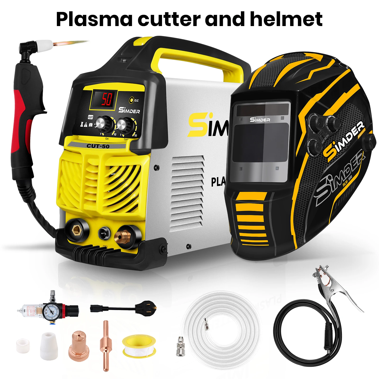 50Amp Plasmasnijder Machine met Dual Voltage 110 V/220 V Non-Pilot Arc 1/2 Inch Clean Cut Plasmasnijapparatuur