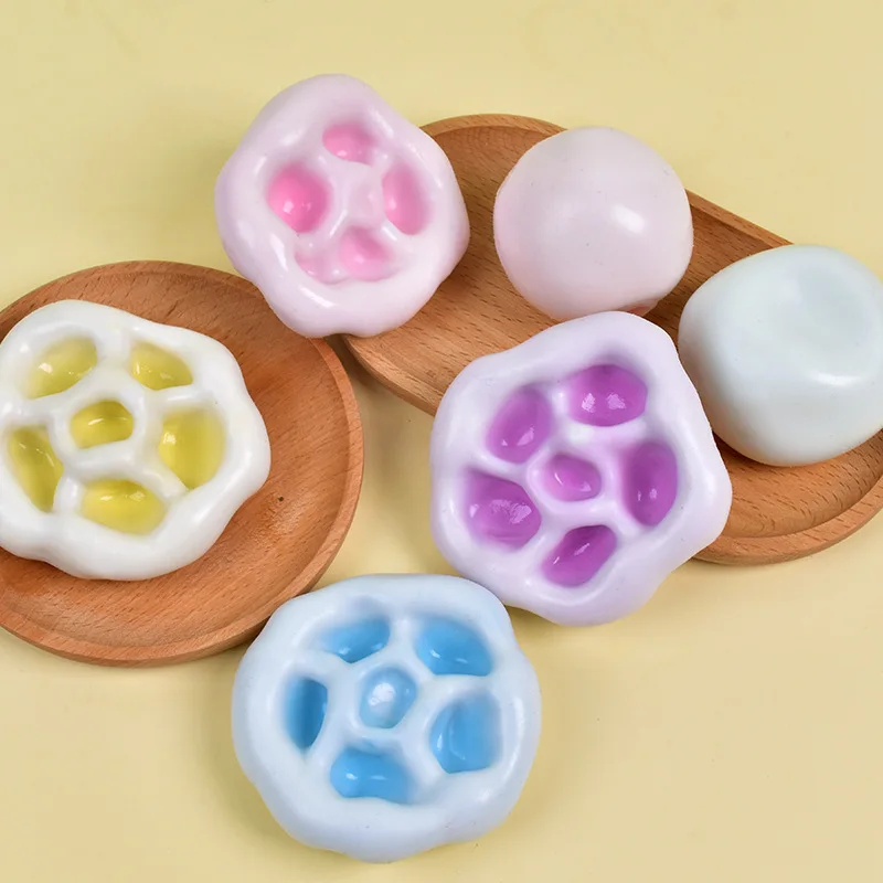 Pastel de arroz glutinoso moldeable con textura de hielo, bola de amasar hecha a mano, simulación de pastel de cáñamo jiji, de rebote lento, para descompresión y amasar, venta al por mayor