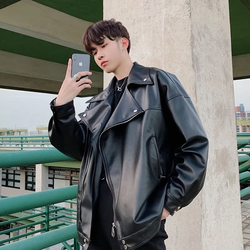 Veste imperméable en cuir PU pour Couples, hommes et femmes, manteau de moto rebelle, doublure épaisse, Streetwear tendance, automne et printemps ​