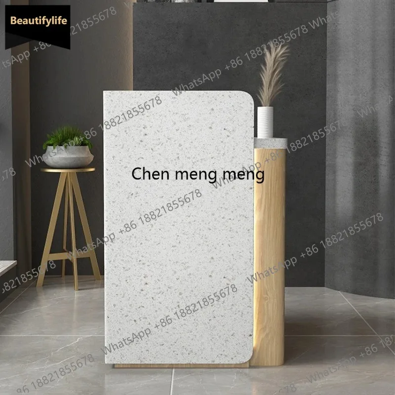 

D80 Front Desk Reception Desks Vevor Checkstand Business Office Reception Desks Counter Artificial Board Furniture