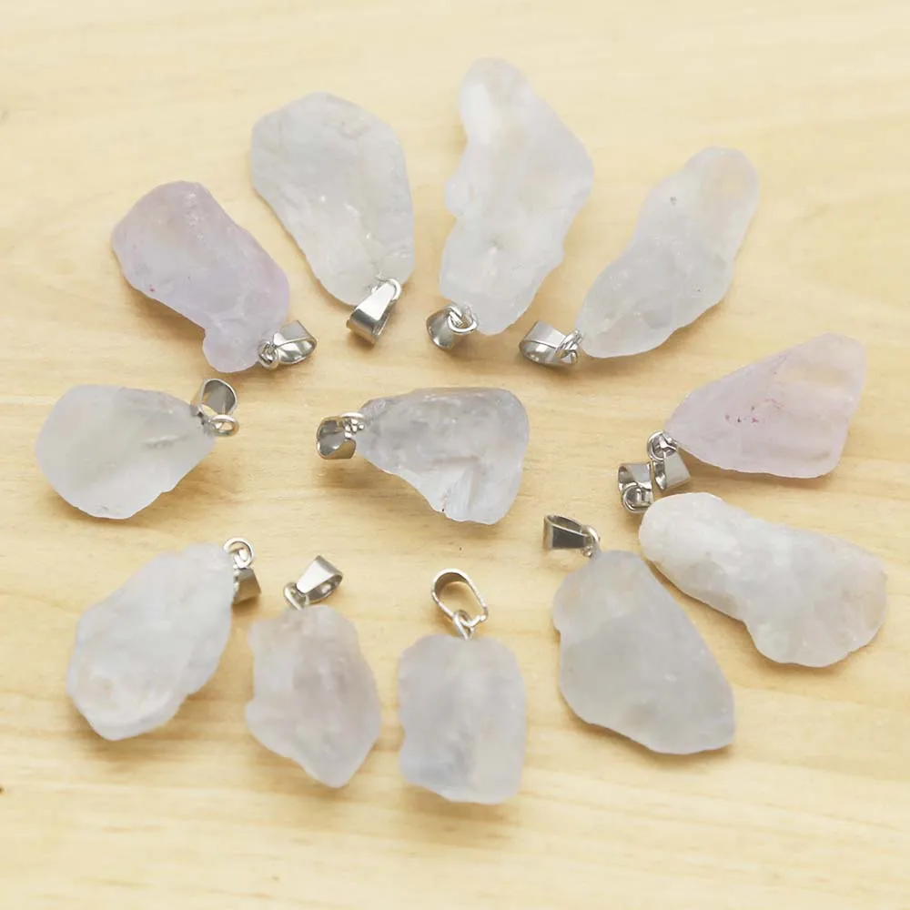 New Natural Stone Ore Irregular Blue Crystal Necklace Earrings Pendant Bracelet Jewelry Accessories Wholesale24Pcs Free Shipping