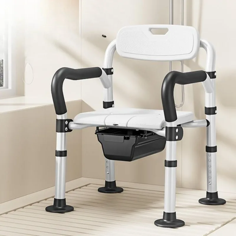 Toilet Chairs Bathroom Chair - Bedside Commode Chair for Arms & Pail -Shower Chair Toilet Seat with Handles Toilet Safety Rails