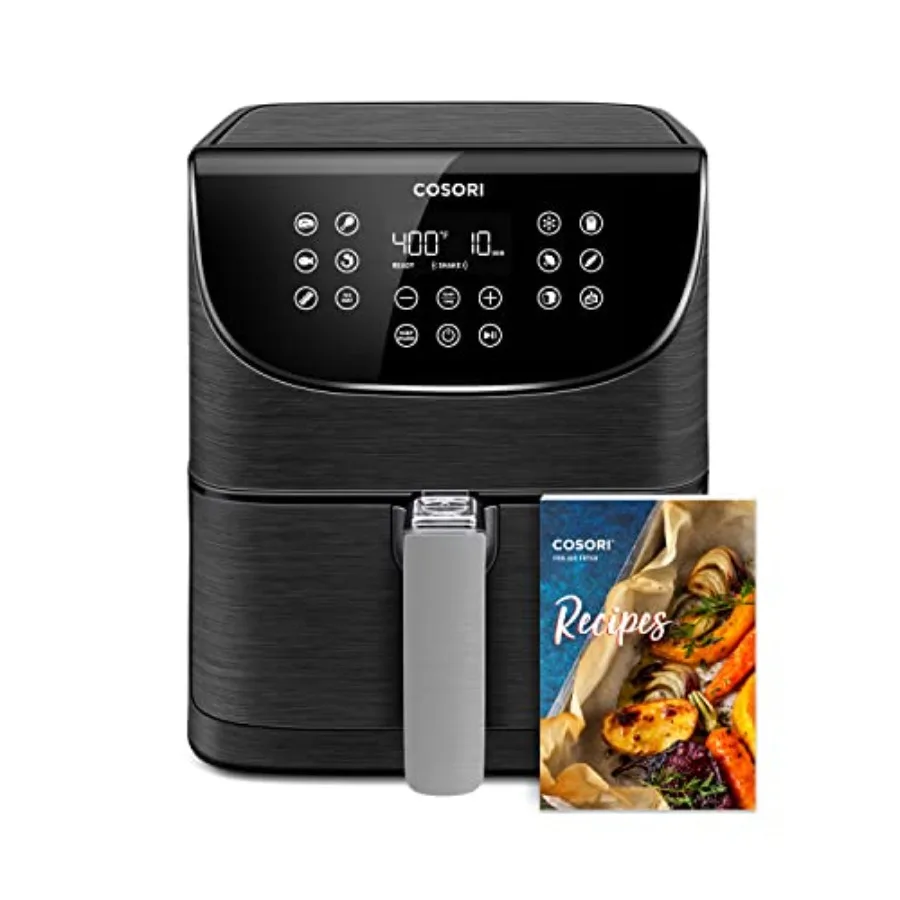 Freidora de Aire 5.8QT Pro Gen 2 con Rendimiento Estable, Diseño Elegante, Negra, 13 Funciones de un Toque, Más de 100 Recetas en Línea, 1100 Recetas en Línea, Aptas para Papel y Vajilla