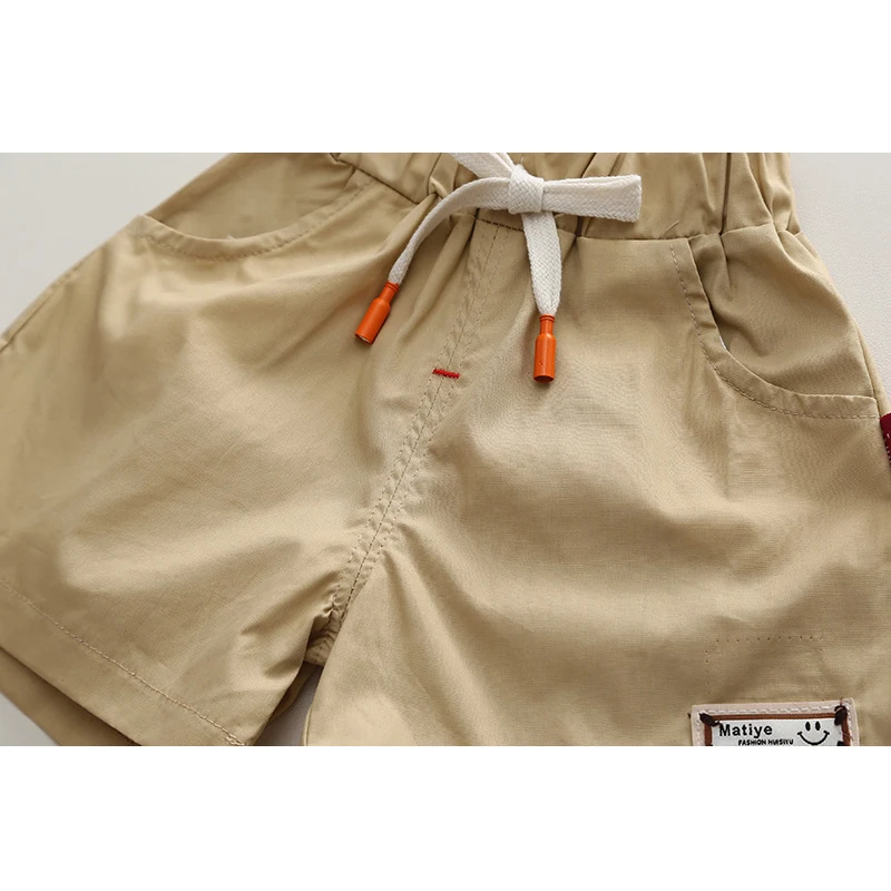 New Summer Baby Boys Clothing Set Cartoon Bear Polo T-shirt+Shorts Pants 2Pcs Suit For 1 2 3 4 5 Years Kids Casual Outfit