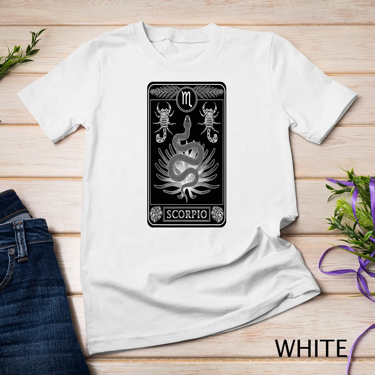 Scorpio Zodiac Tarot Card November Birthday Shirt TShirt Unisex Tshirt