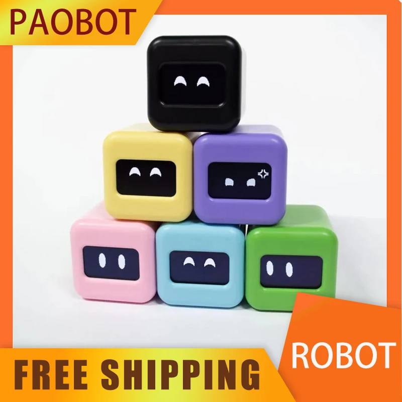 miniPAOBOT Companion Robot Intelligent Emotional Interaction Desktop Toy Electronic Pet Mini Hands Robot Kids Gifts Custom