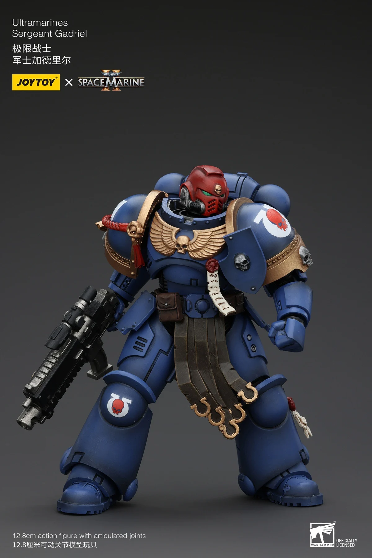 JOYTOY Warhammer 40K 1/18 Uitramarines Lieutenant Titus Sergeant Gadriel Brother Chairon Actionfigur Mini Soldat Modell Spielzeug
